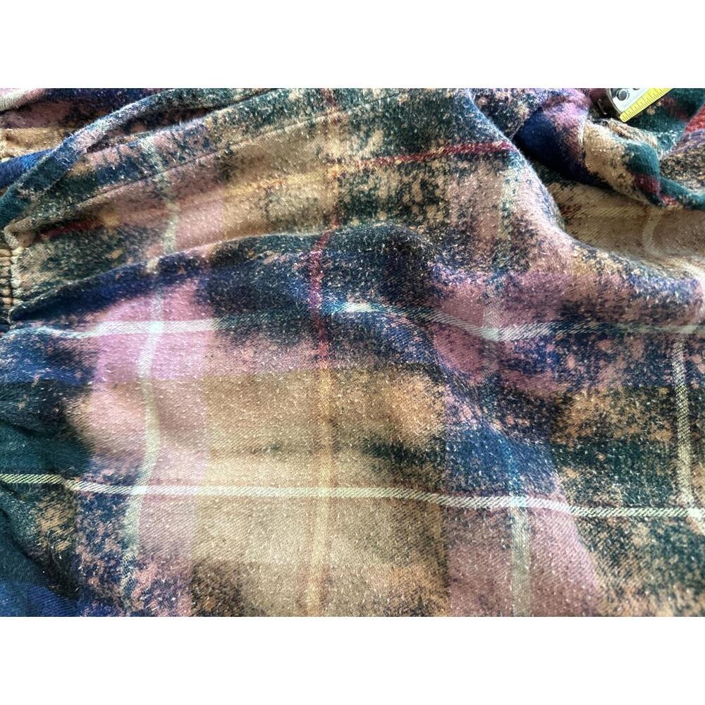 Upcylced Distressed Vintage Flannel Plaid Pants | Size XS | #OOAK - Picture 4 of 6